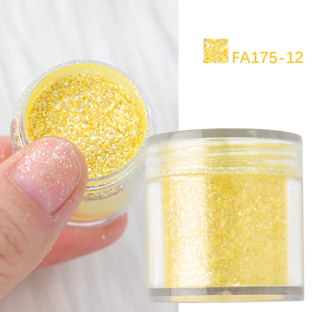 5g Laser Holographic Bulk Glitter Nail Shining Sparkly Pigment Loose Fine Glitter Reflective Gel Polish Accessories Nail Powder