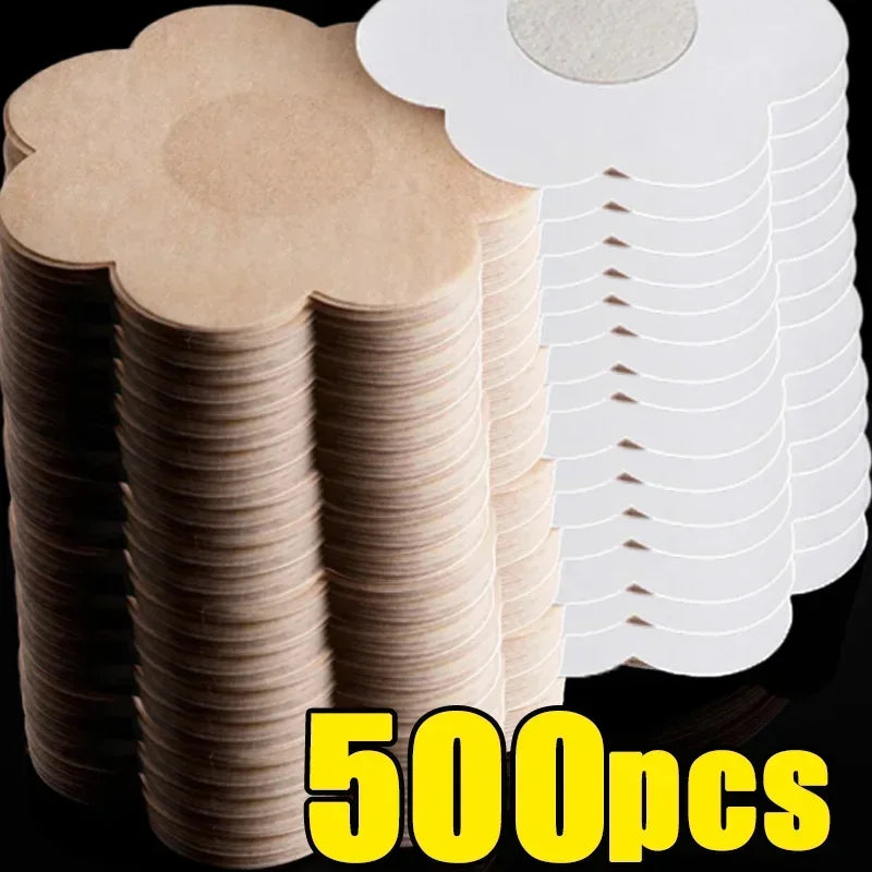 50-500pcs Nipple Cover Stickers Women Breast Lift Tape Pasties Invisible Self-Adhesive Disposable Bra Padding Chest Paste Patch
