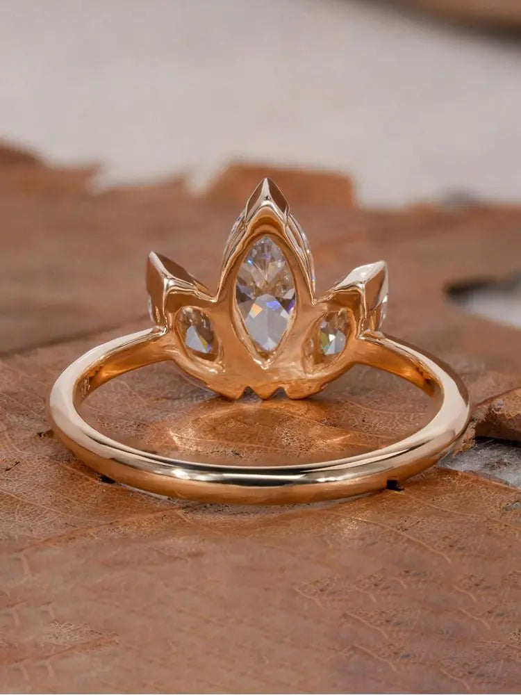 925 Sterling Silver Classic Simplicity Three Marquise Zircon Ring For Women Engagement Wedding Luxury High Quality Fine Jewelry