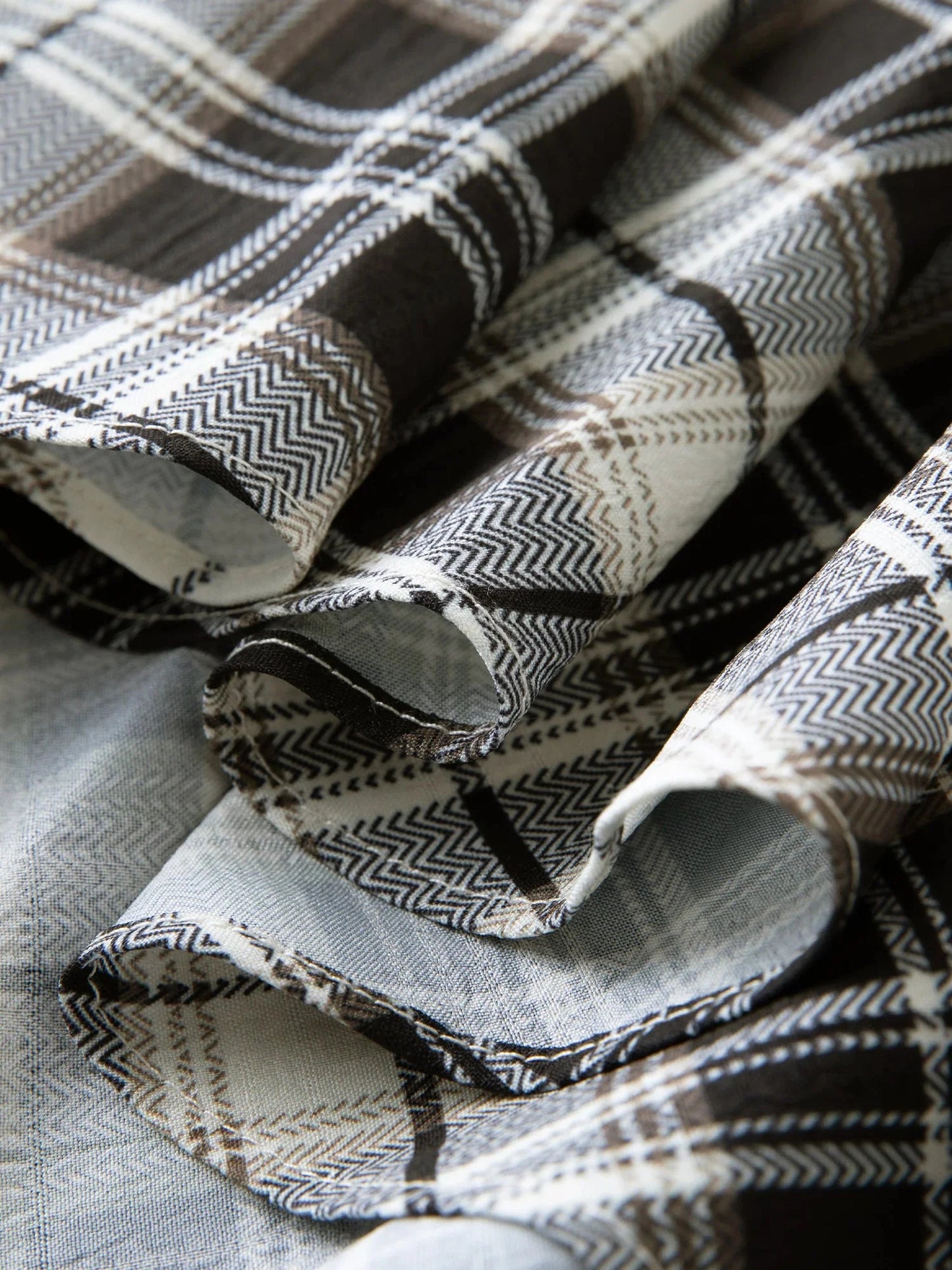 Plus Size Irregular Deconstructed Checkered A-Line Skirt