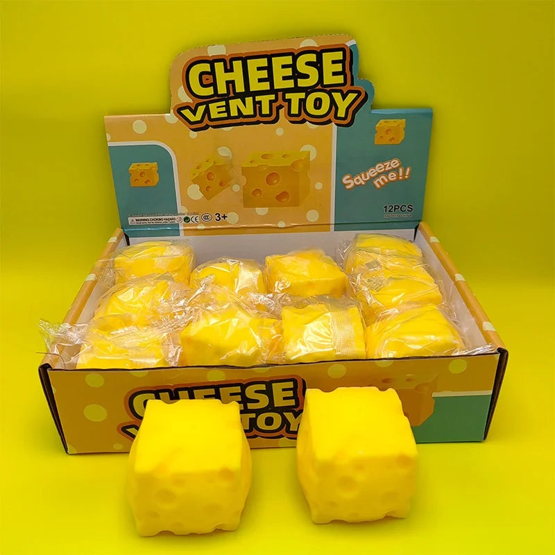 Cheese Squishy Stress Ball | Sensory Fidget Toy for Kids and Adults