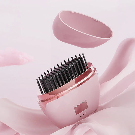 Hair Comb Rechargeable Temperature Adjustable Dual-purpose Hair Straightener Wireless Straight Curling Iron Hair Styling Tool