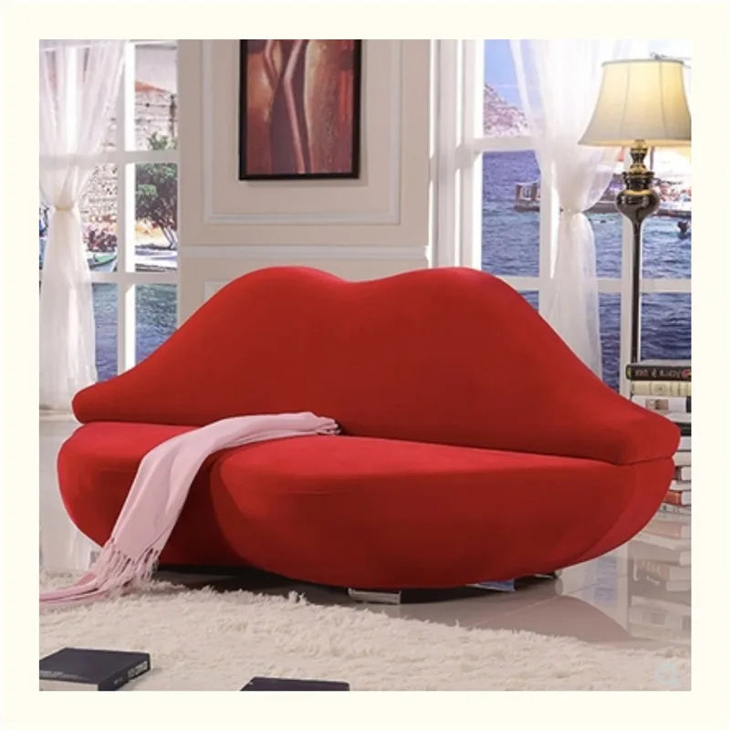 Customized Sexy Italian Red Sofa - Lips Shaped Couch Modern Furniture Design