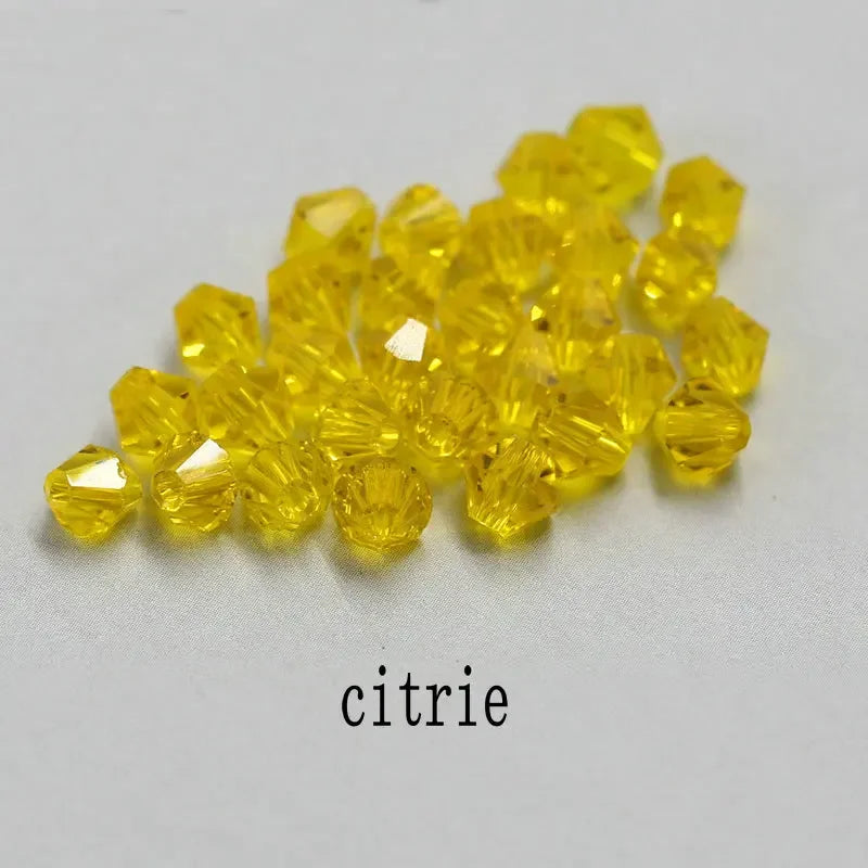 200pcs Glass Bicone Beads 4mm Crystal Beads Jewelry Making Supply for DIY Projects, Bracelets, Necklaces, Earrings