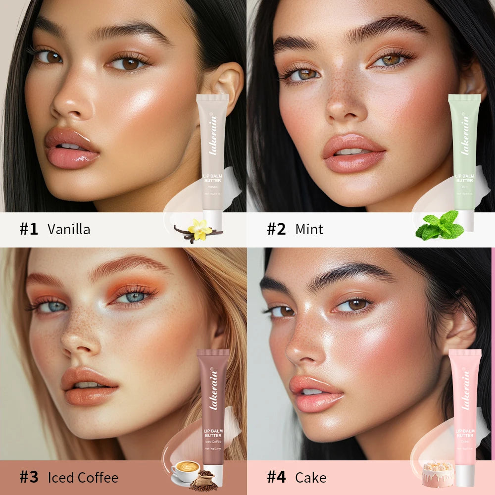 Lip Balm Moisturizing Mirror Lip Gloss Lip Vanilla Pink Sugar Coffee Cake Smell Lipstick Transparent Oil Makeup Lips Care