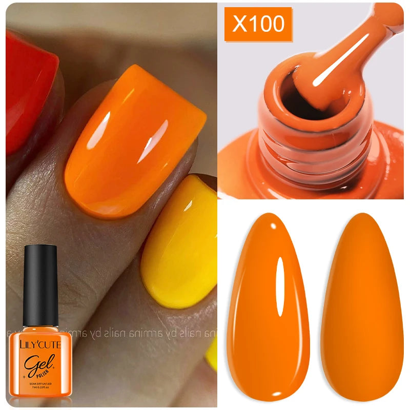 LILYCUTE 7ml Neon Reflective Nail Gel Polish Dark Flash Glitter Effect Fluorescent Gel Soak Off UV Gel Summer Nail Art Varnish