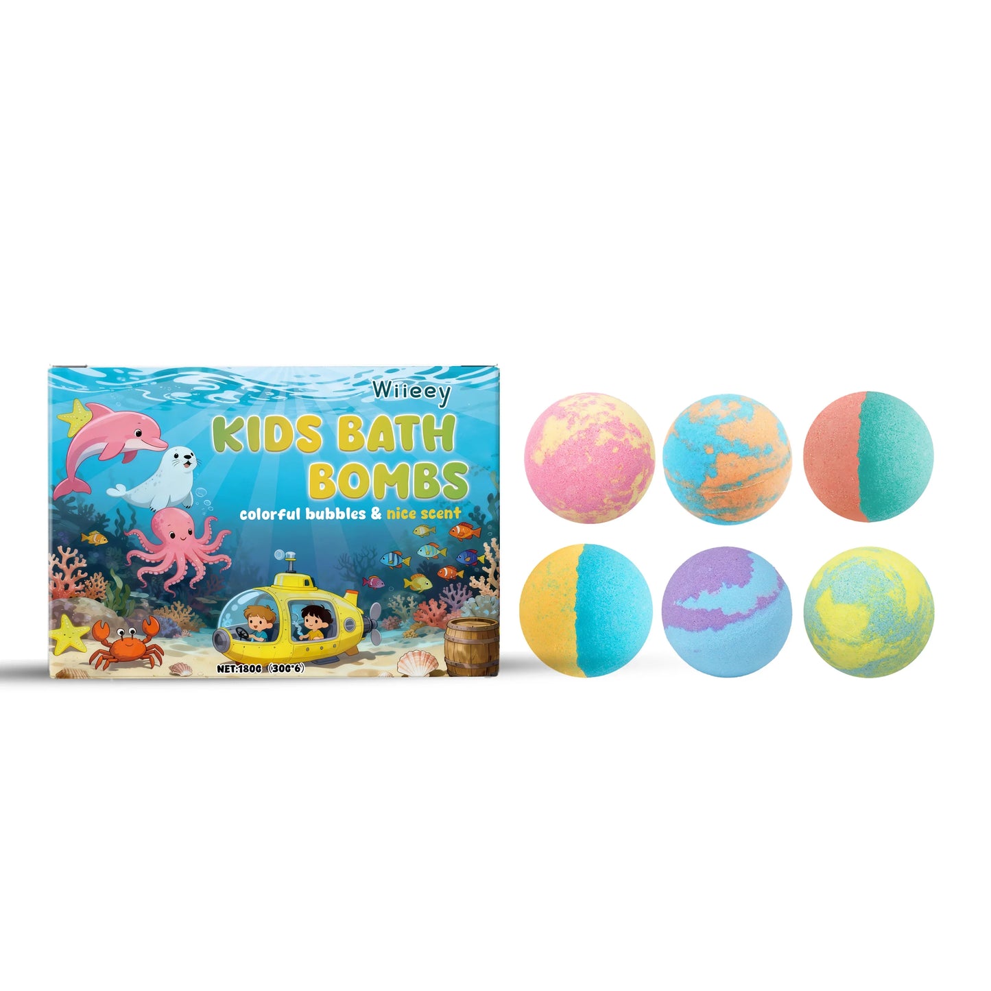 Bath Bombs for Kids Gentle Cleansing Skin Moisturizing Relax Body Exfoliating Relieve Stress Anxiety Fragrance Bubble Bath Ball