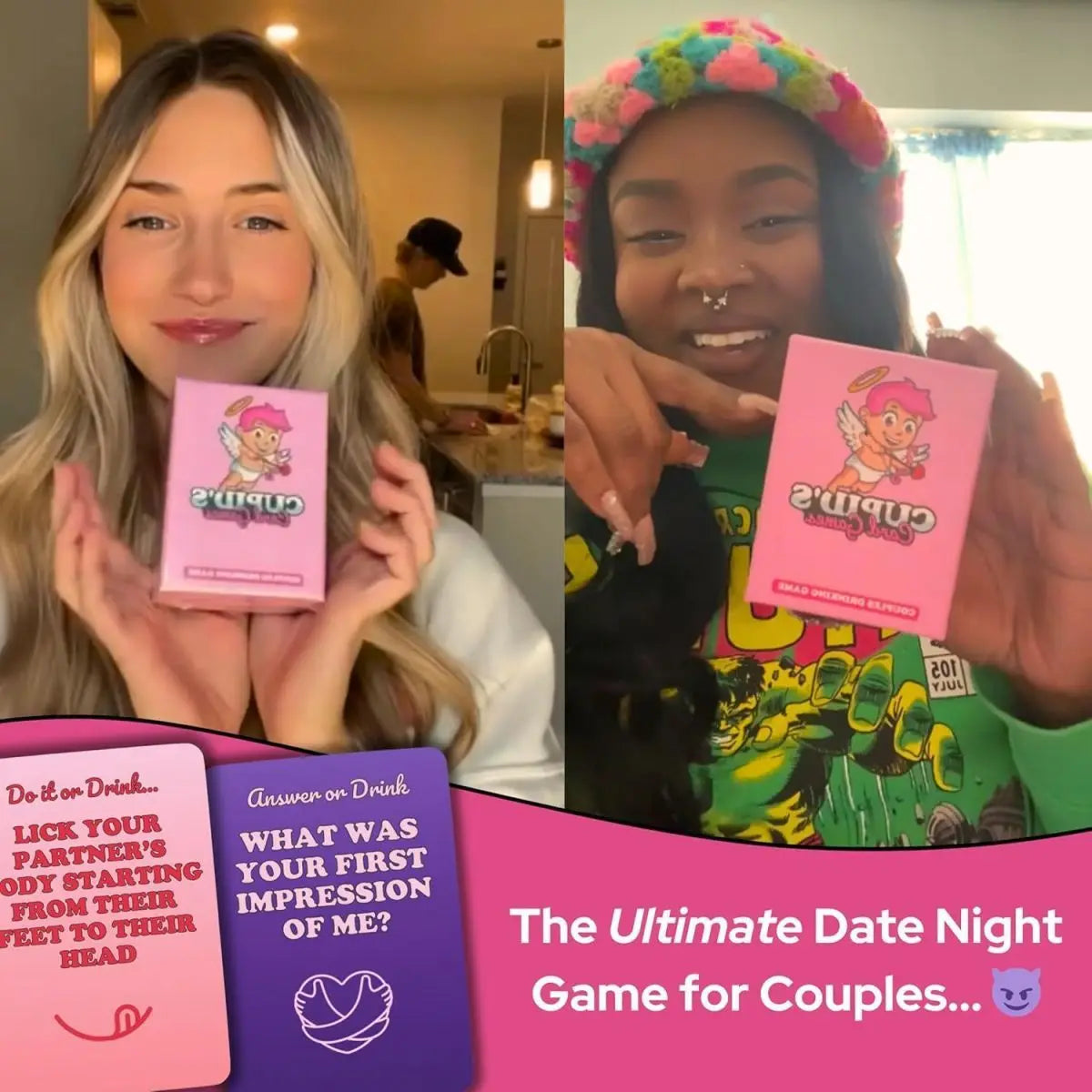 Cupid Card Game  Couples Drinking Game for Adult Dating Nights Bedroom Game for Male and Female Pairs Valentine's Day Gift