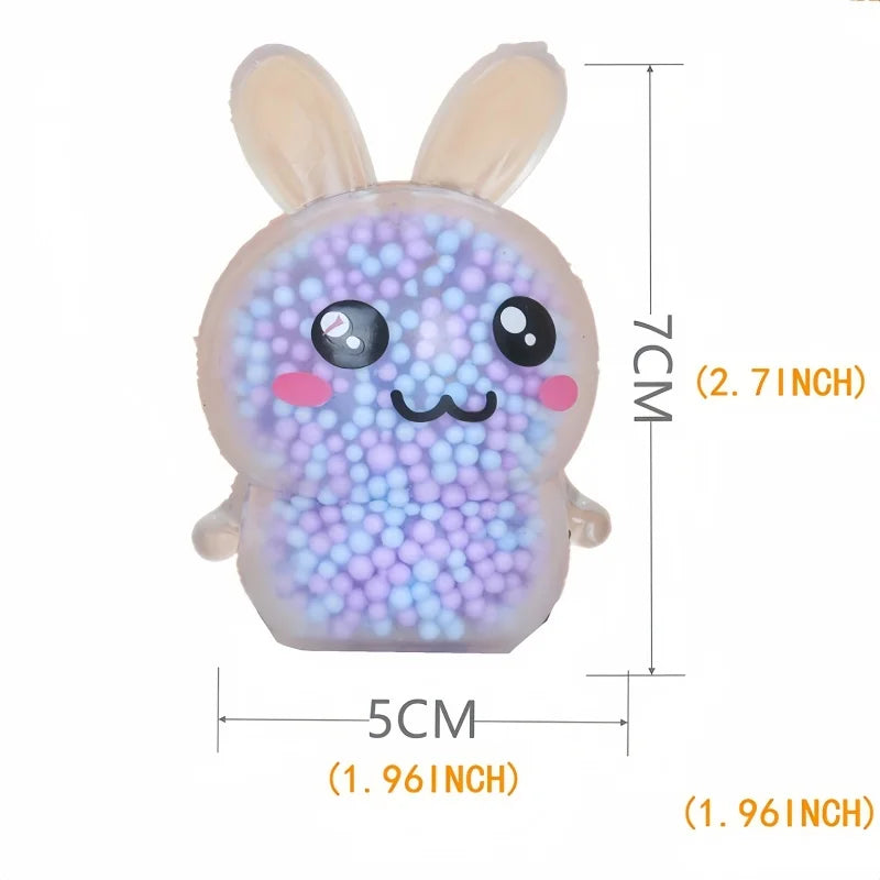 3 Pack Squishy Bunny Stress Balls | Light Up Rabbit Fidget Toy for Anxiety Relief
