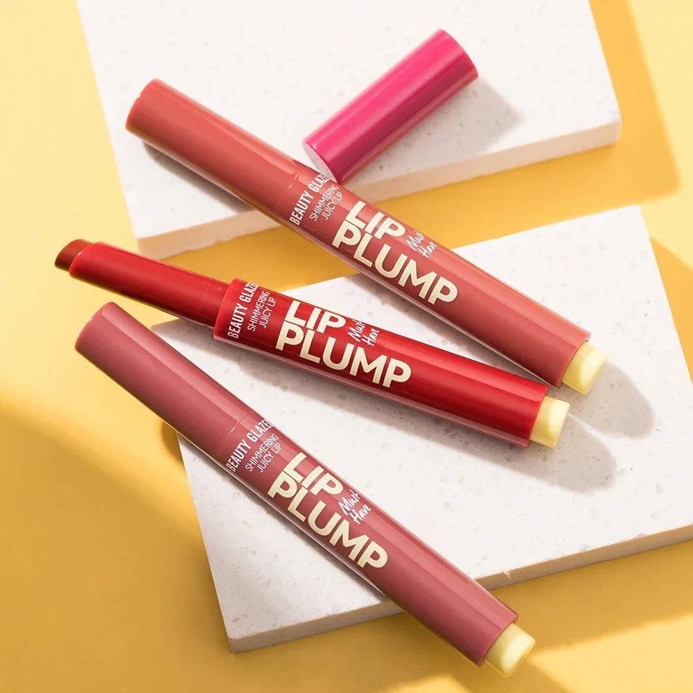 12 Color Beauty Glazed Shimmering Juicy Lipstick Set Moisturizing Nourishing Lip Plump for Women Girl's Gift Juicy Lip Makeup