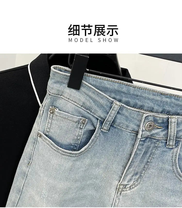 Men Skinny Jeans – Light Color Slim Fit Casual Fashion Denim