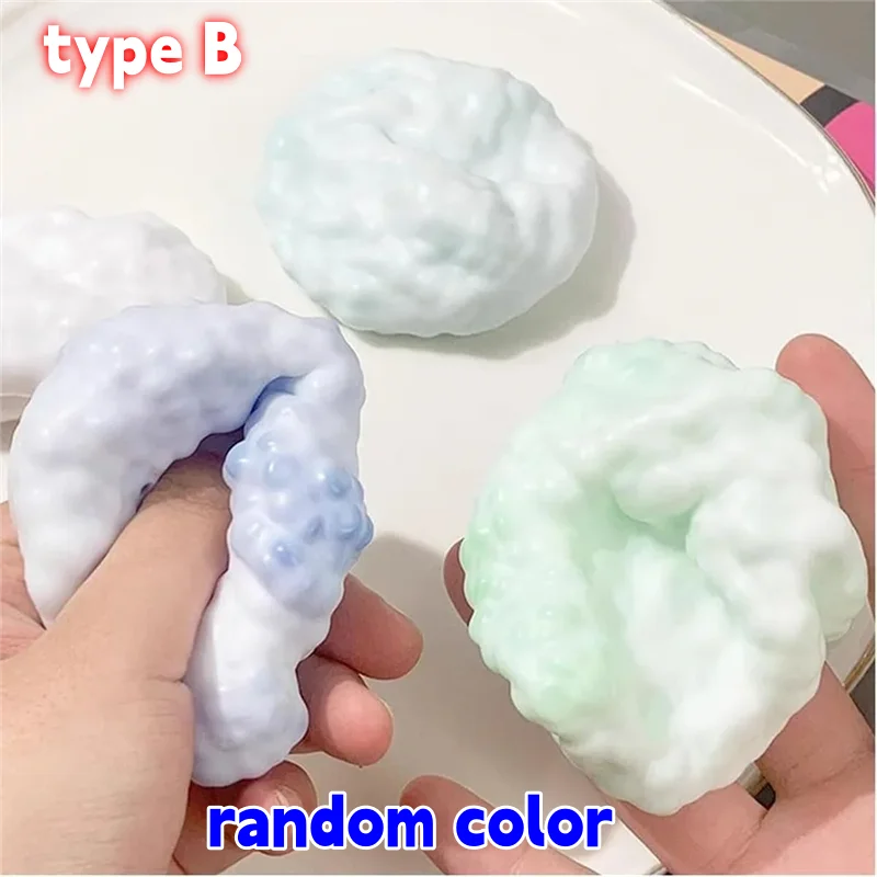 Shapeable Vacuum Grape Stress Ball | Squishy Sand Toy with Sound for Sensory Relief