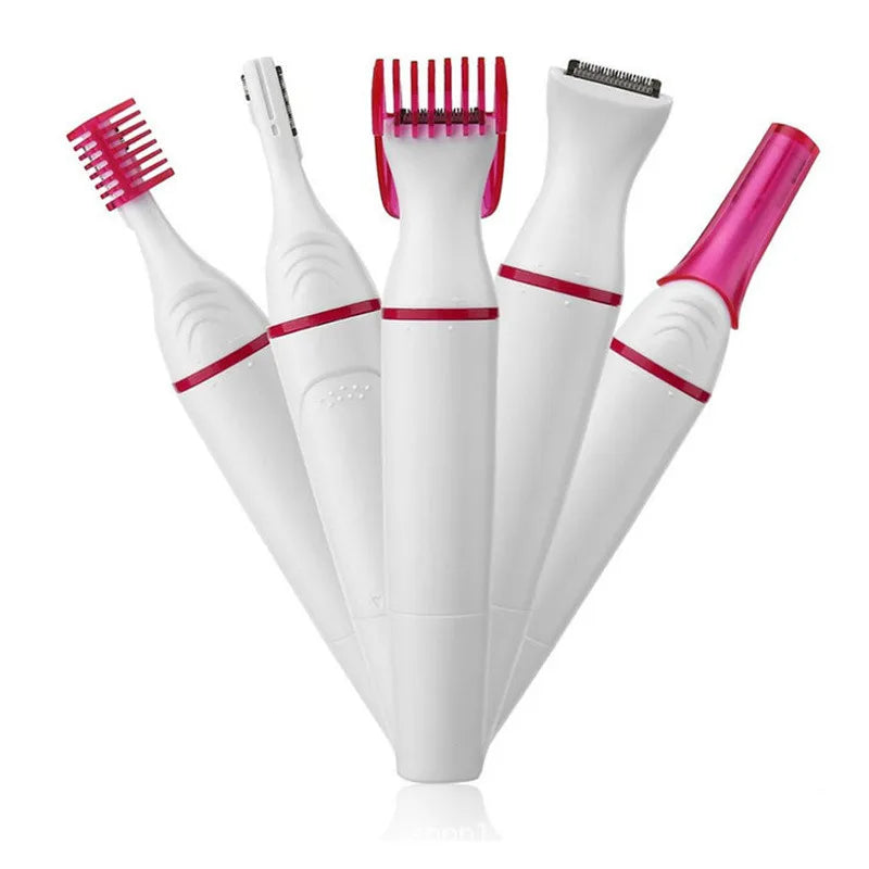 5-in-1 Electric Epilator for Women – Painless Hair Remover & Shaver