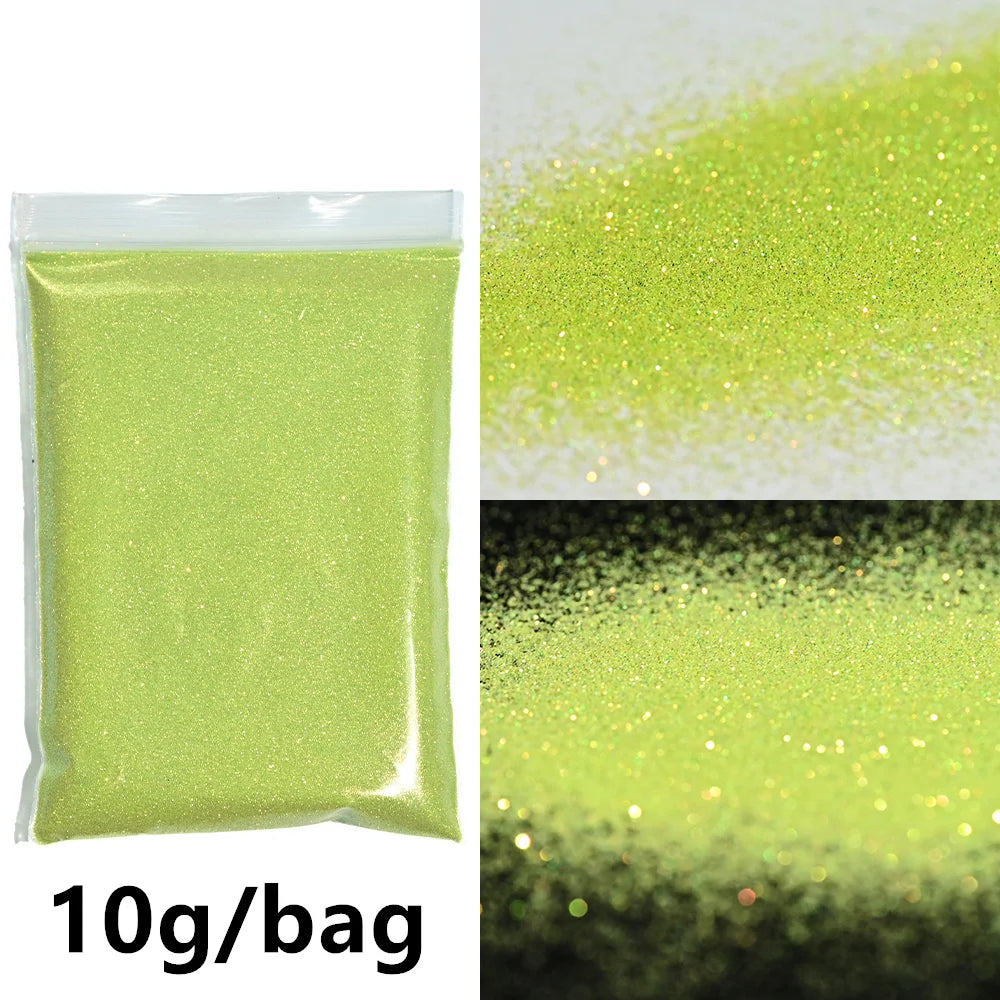 5g Laser Holographic Bulk Glitter Nail Shining Sparkly Pigment Loose Fine Glitter Reflective Gel Polish Accessories Nail Powder