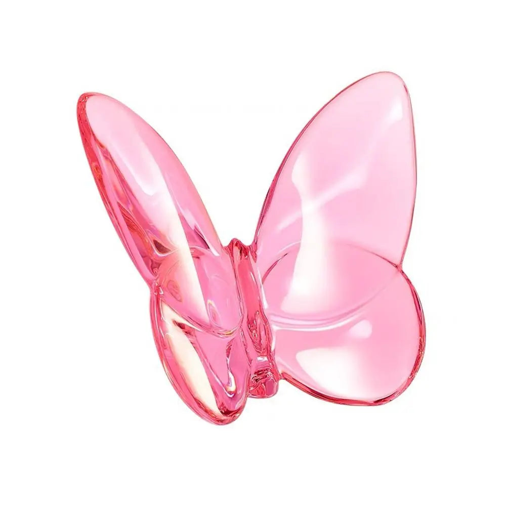 Multiple Color Crystal Butterfly Figurines Reflective Clear Crystal Glass Butterfly Ornament Vivid Super Winkling