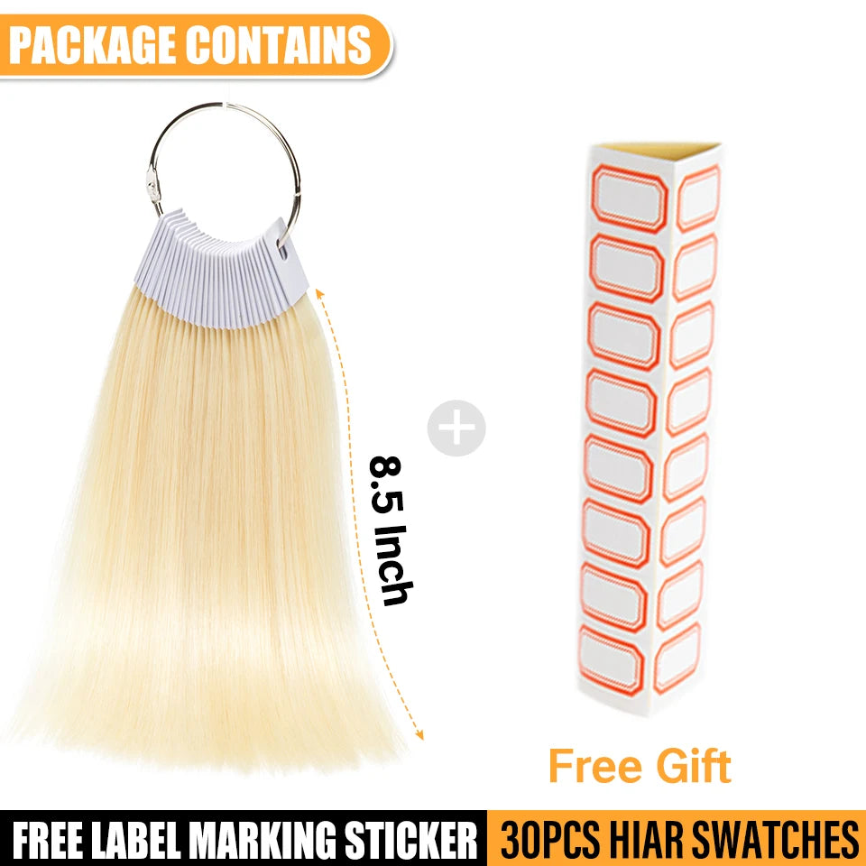 Hairdressing Salon Supplies Swatches Hair Rings for Braids Human Hair Paint Strands Color Ring for Painting Test Sample YOKAS