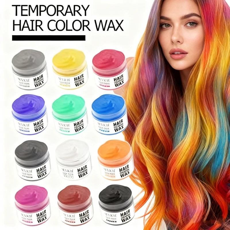 SEVICH Hair Colour Wax Temporary DIY Hair Coloring Wax One-Time Long Lasting Hair Dye Mud Cream Christmas Hair Styling Products