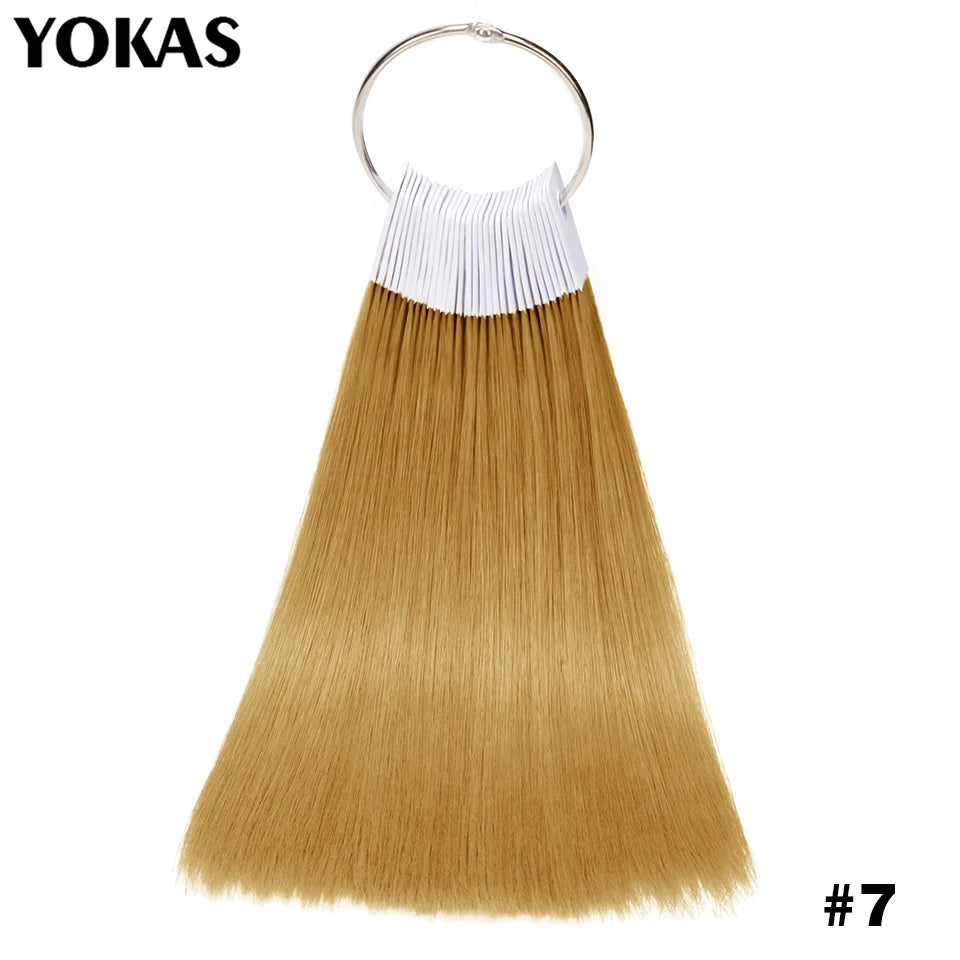 Hairdressing Salon Supplies Swatches Hair Rings for Braids Human Hair Paint Strands Color Ring for Painting Test Sample YOKAS