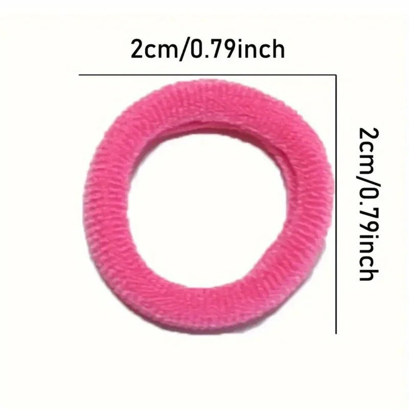 200pcs Vibrant Colorful Elastic Hair Bands for Girls & Women - Small Rubber Ponytail Holders for Stylish Hairstyles & Everyday