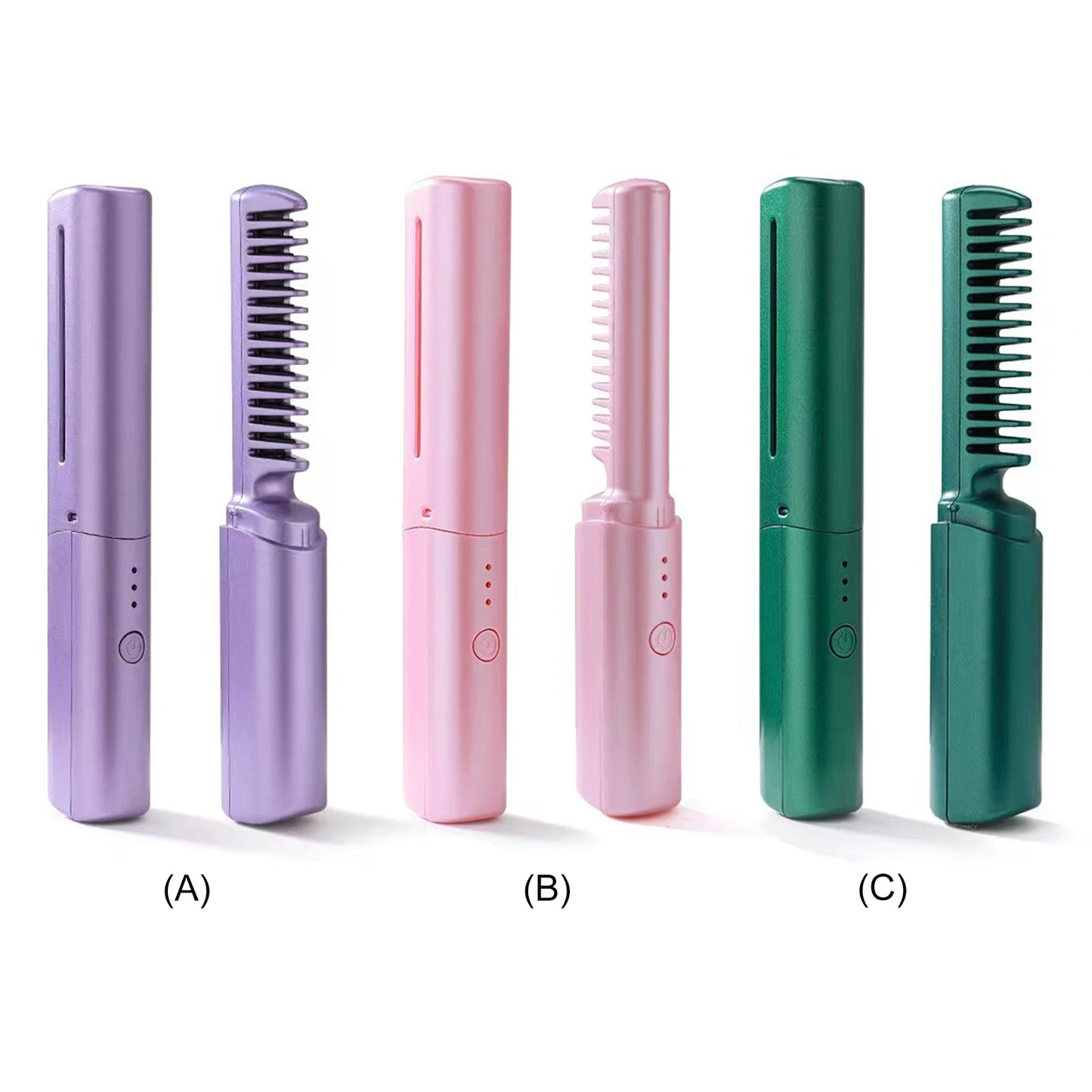 Cordless Hair Straightening Comb Rechargeable Travel Hair Straightener Portable Straightening Comb for Smooth Frizz-Free Hair