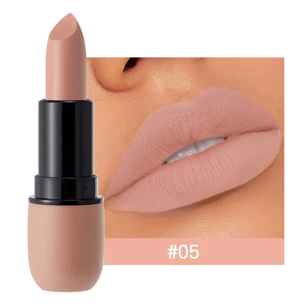 6-Color Matte Lipstick: Velvet Lip Color, Smooth, Waterproof, Long-Lasting Color Lip Makeup-10