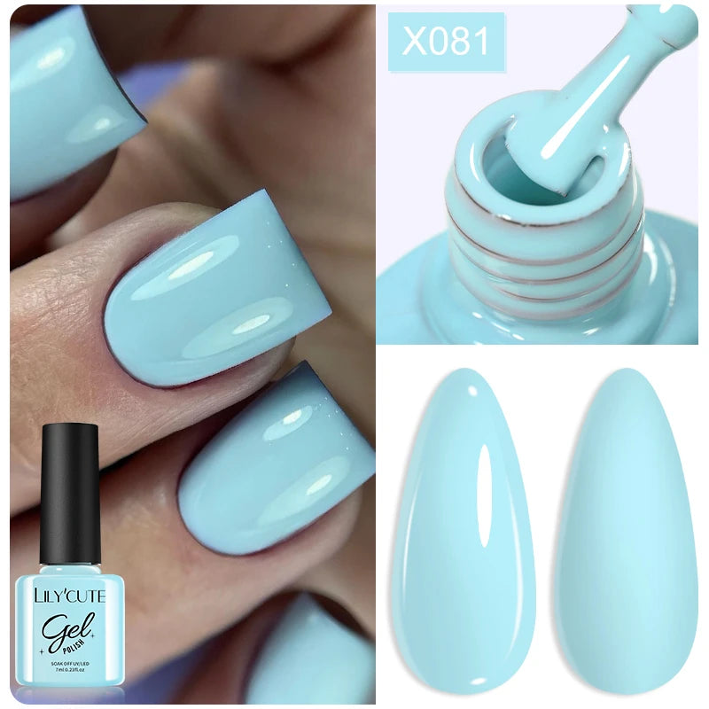 LILYCUTE 7ml Neon Reflective Nail Gel Polish Dark Flash Glitter Effect Fluorescent Gel Soak Off UV Gel Summer Nail Art Varnish
