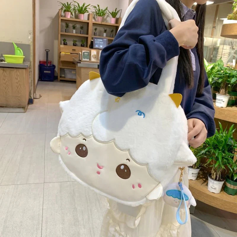 Lamb Face Tote Bag