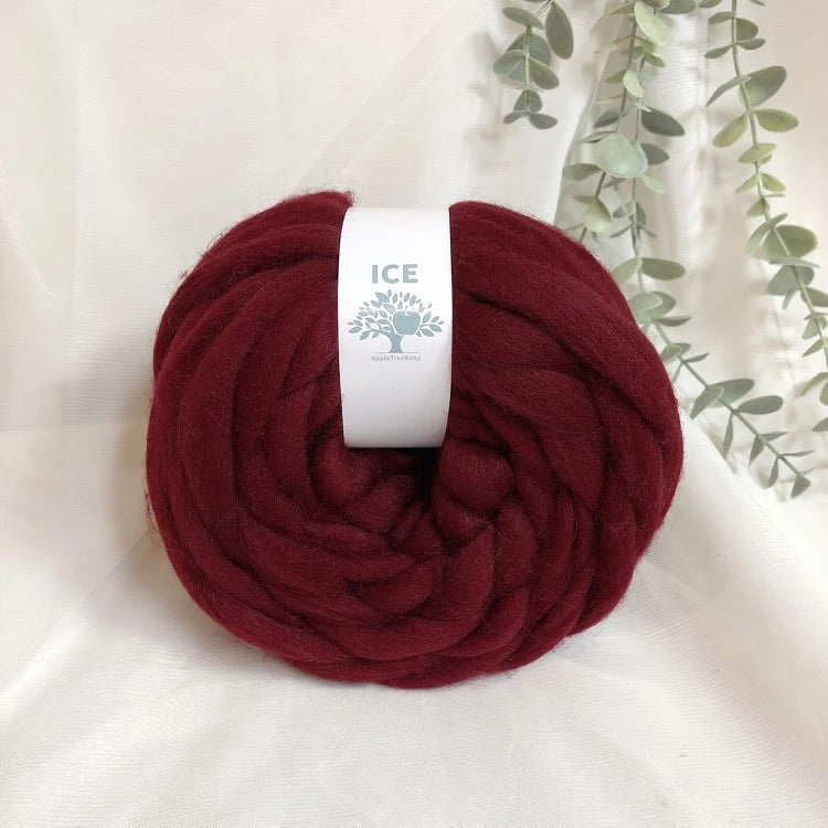 100g Giant Chunky Knitting Yarn - Icelandic Roving Imitation-Wool Super Soft for Arm Knit Crochet DIY Sweater Scarf Hat Projects