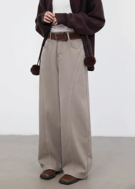 High Waist Wide Leg Jeans Retro Loose Fit Denim Pants