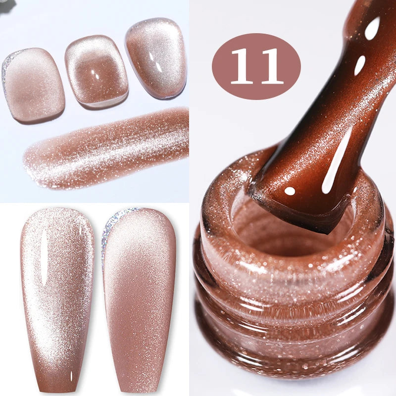 BORN PRETTY 10ml Rainbow Auroras Cat Magnetic Gel Nail Polish Holographics Nail Gel for Manicure Design Varnis Semi Permanent