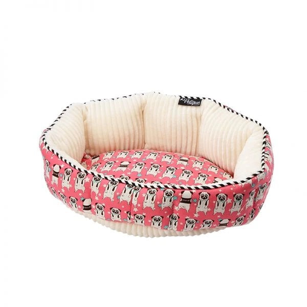 Pug Pet Bed - Reversible Round