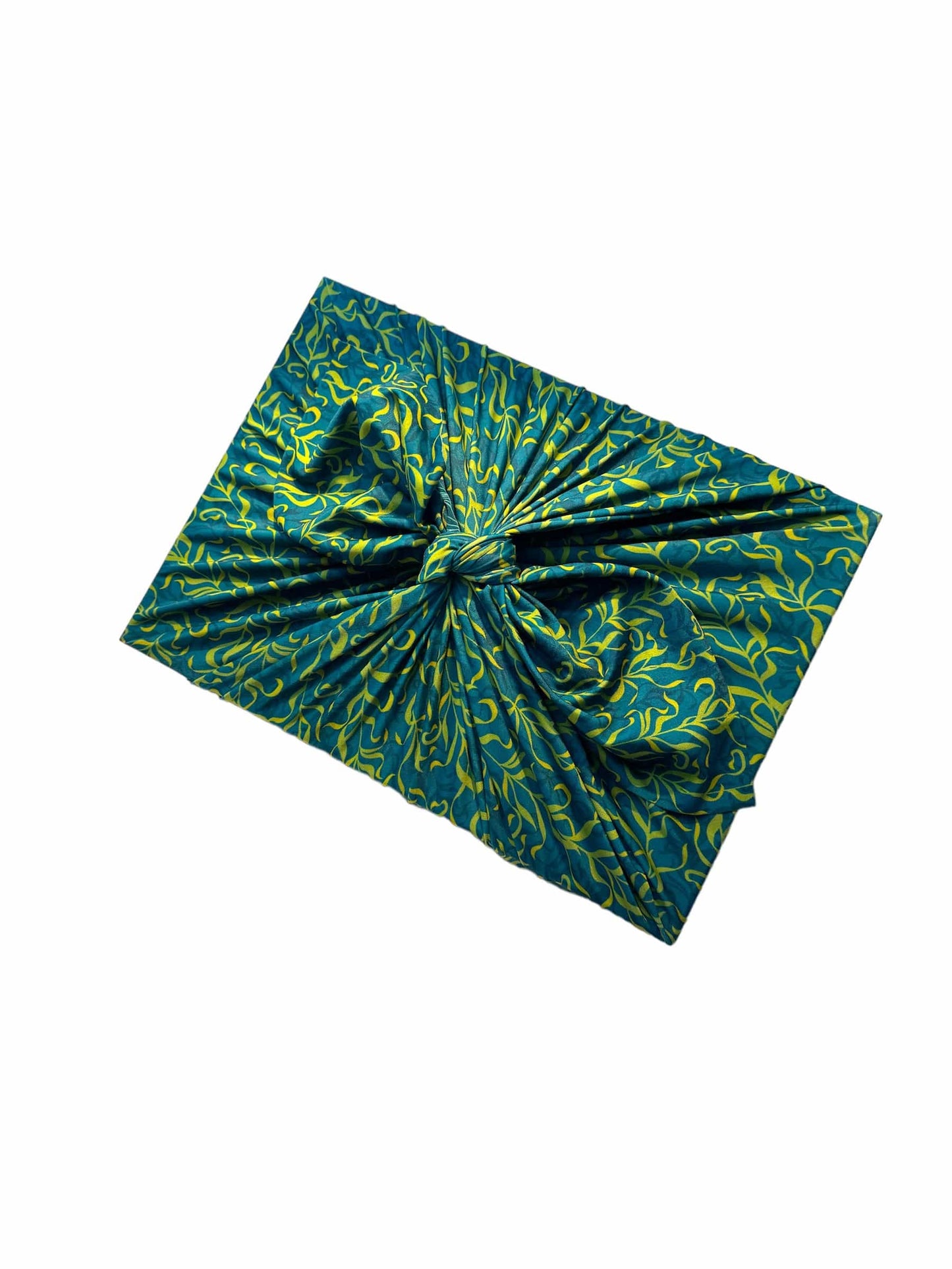 2 Pack - Kelp/Waves 28" Large Reusable Cloth Furoshiki Fabric Gift Wrap-2