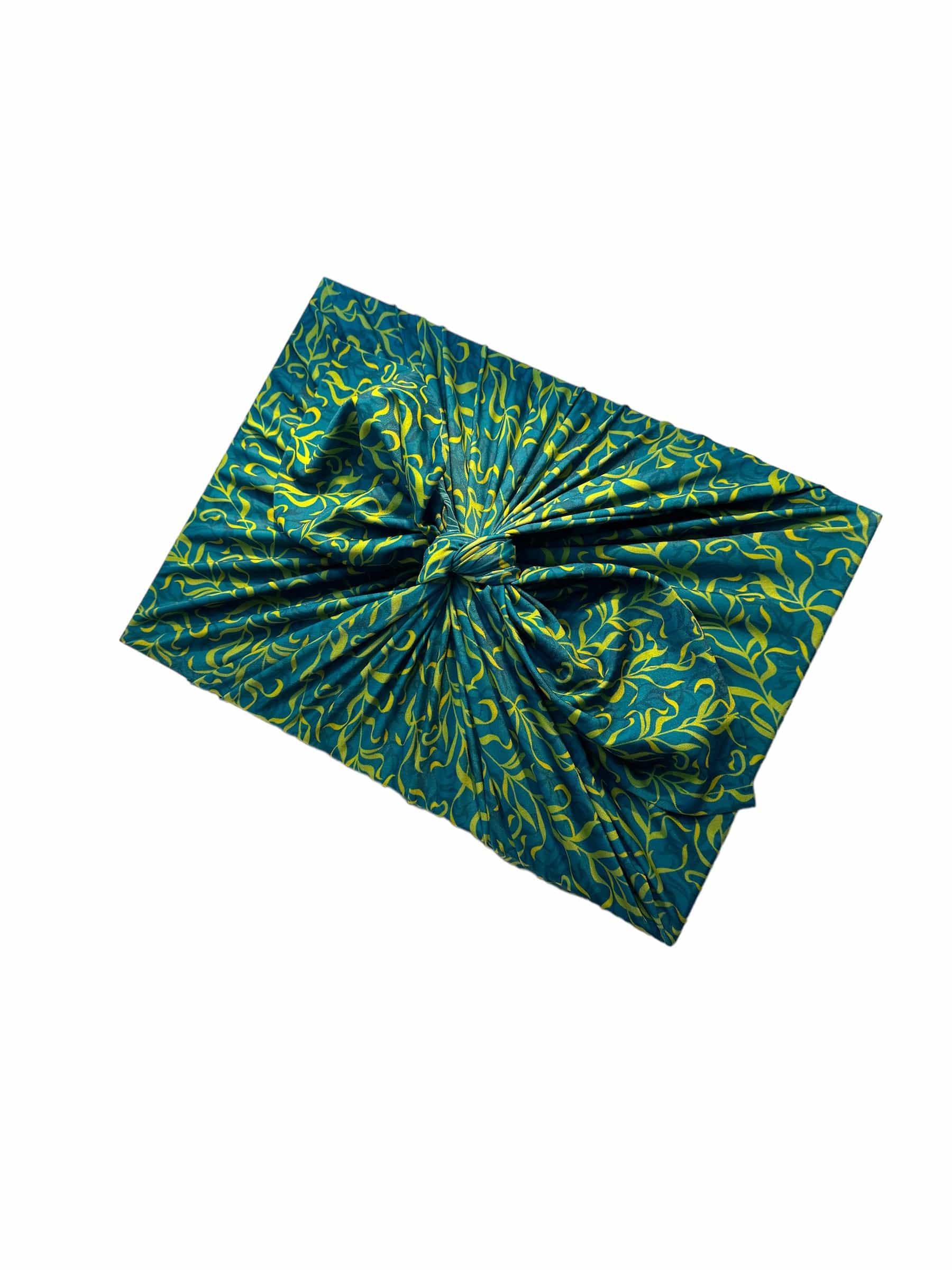 2 Pack - Kelp/Waves 28" Large Reusable Cloth Furoshiki Fabric Gift Wrap-2