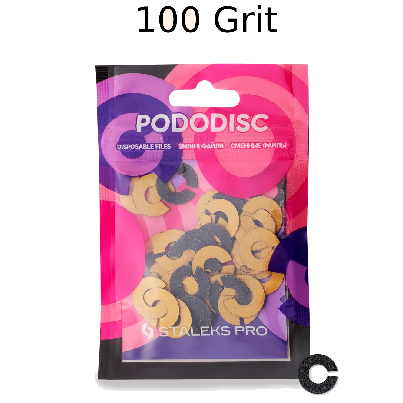 STALEKS PRO EXPERT UMBRELLA PODODISC RINGLIKE DISPOSABLE FILES SIZE S 15 MM DIAMETER REFILL PADS FOR PEDICURE DISC 50 PCS PDFR-15- STALEKS™-2
