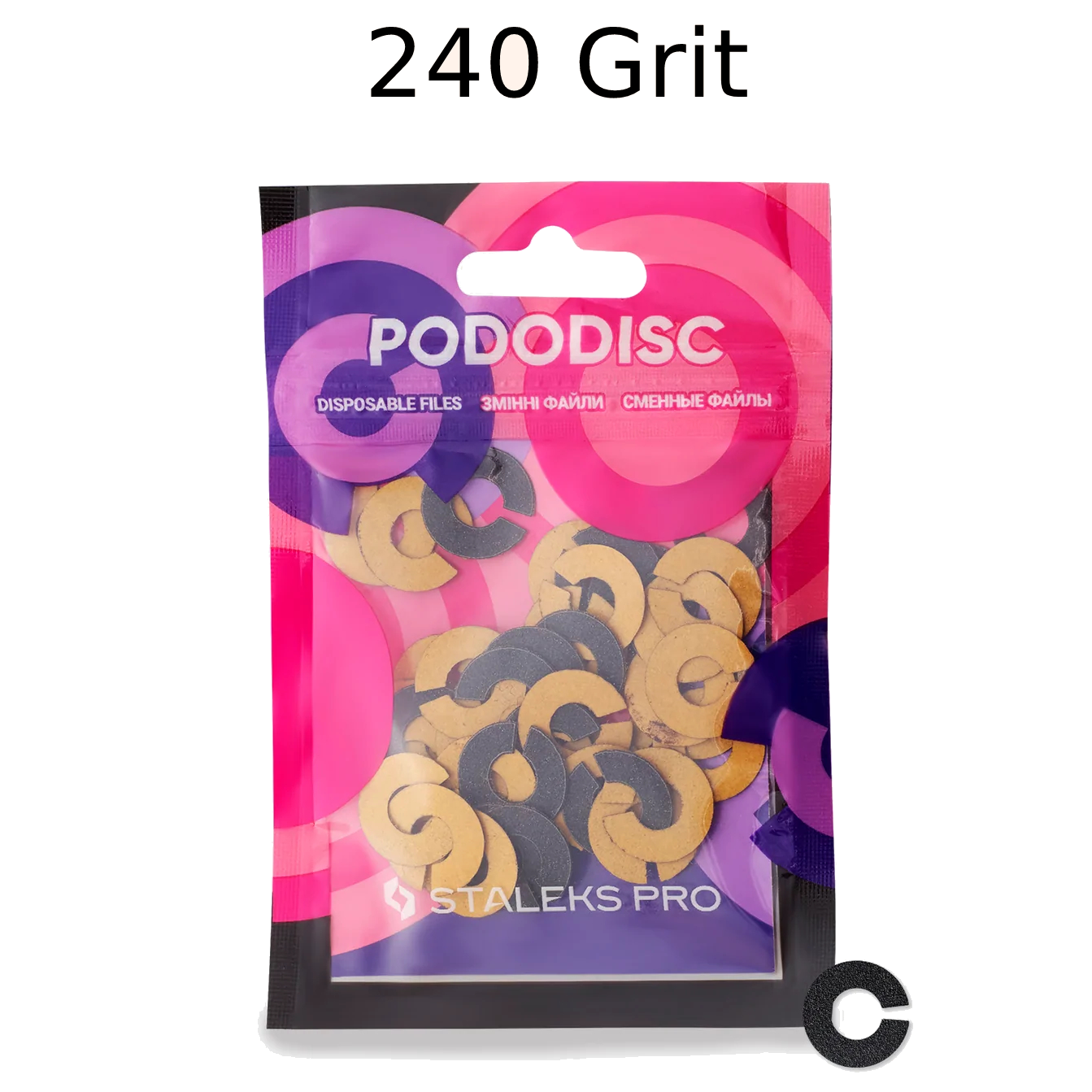STALEKS PRO EXPERT UMBRELLA PODODISC RINGLIKE DISPOSABLE FILES SIZE S 15 MM DIAMETER REFILL PADS FOR PEDICURE DISC 50 PCS PDFR-15- STALEKS™-4