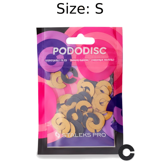 STALEKS PRO EXPERT UMBRELLA PODODISC RINGLIKE DISPOSABLE FILES SIZE S 15 MM DIAMETER REFILL PADS FOR PEDICURE DISC 50 PCS PDFR-15- STALEKS™-0