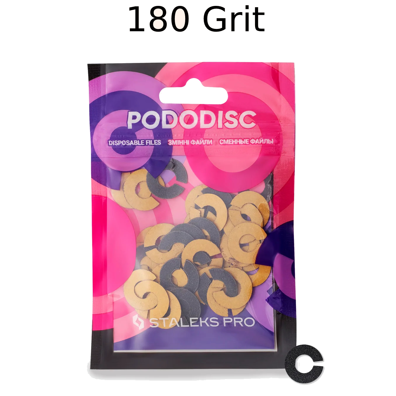 STALEKS PRO EXPERT UMBRELLA PODODISC RINGLIKE DISPOSABLE FILES SIZE S 15 MM DIAMETER REFILL PADS FOR PEDICURE DISC 50 PCS PDFR-15- STALEKS™-3