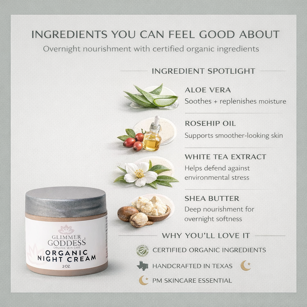 Organic Skin Renewal Night Cream 2 oz – Anti-Aging
