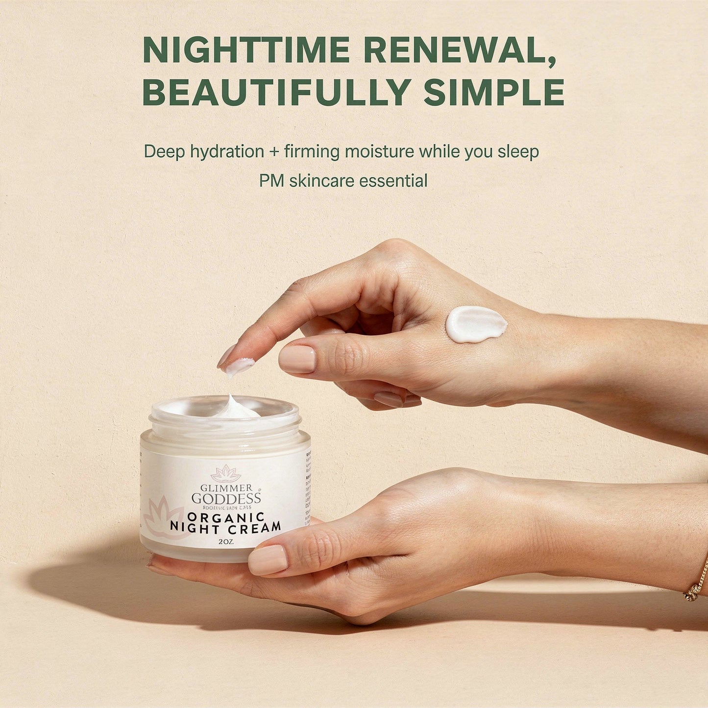 Organic Skin Renewal Night Cream 2 oz – Anti-Aging