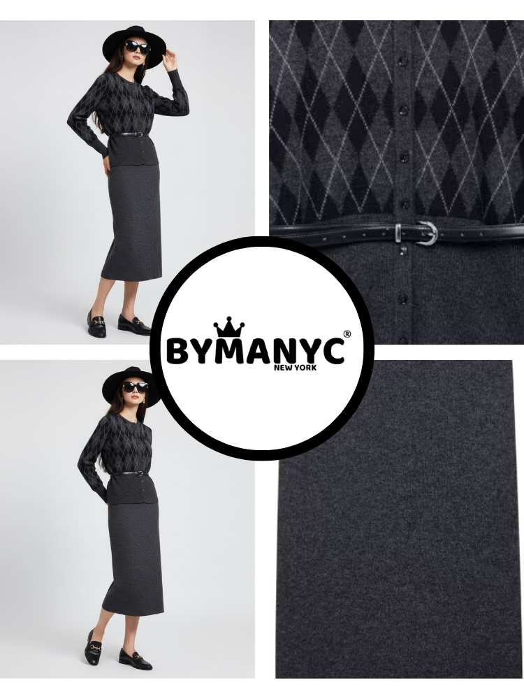 Skirt and Jacket Set UPPER EAST SIDE NYFW New Colecction BYMANYC ® New York-1