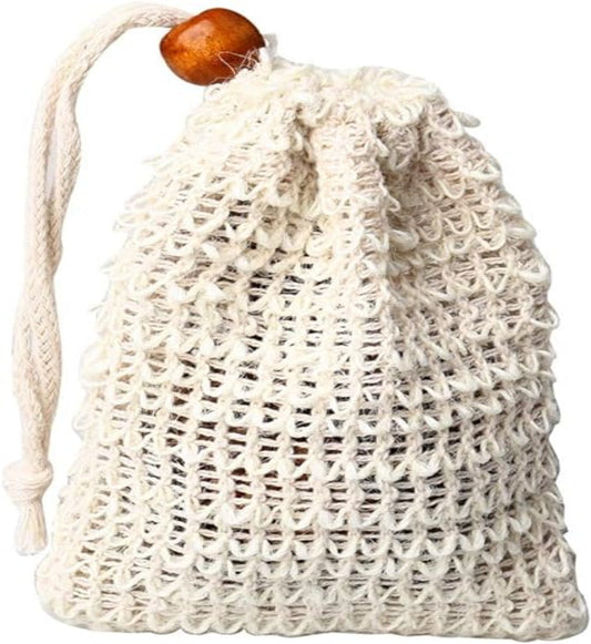 Soap Saver x 2 - Naturally Made Sisal Soap Bag, Lather and Scrub, Soap Lasts Longer-0