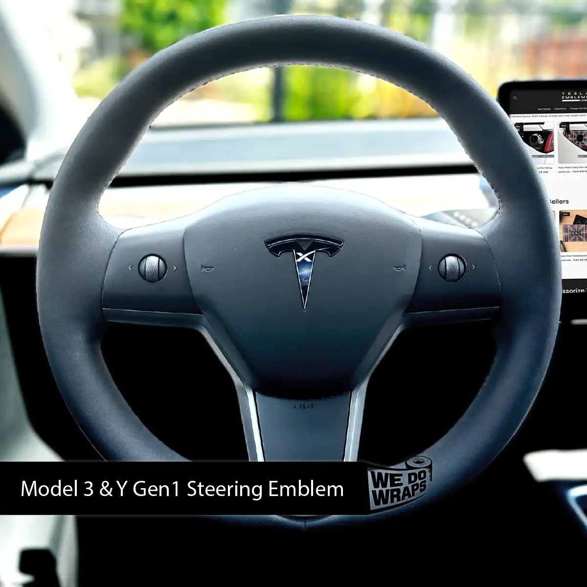 SpaceX Tesla Steering Wheel Wrap | MY 2019-'25