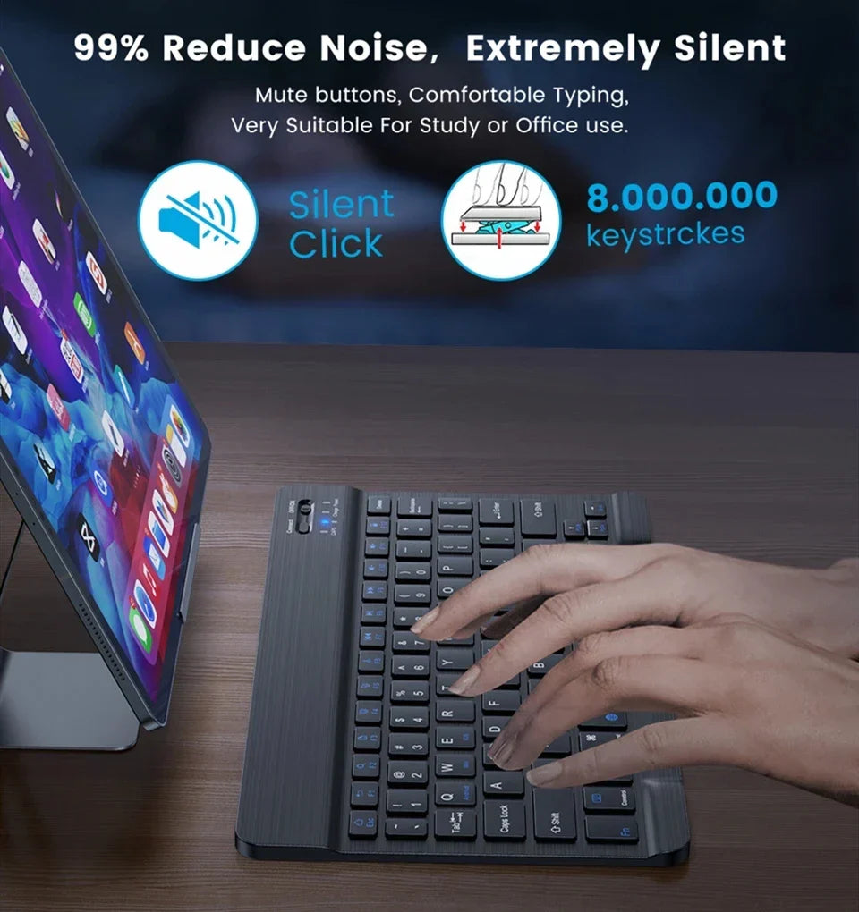 Bluetooth Wireless Keyboard & Mouse Combo for iPad Mac PC-4