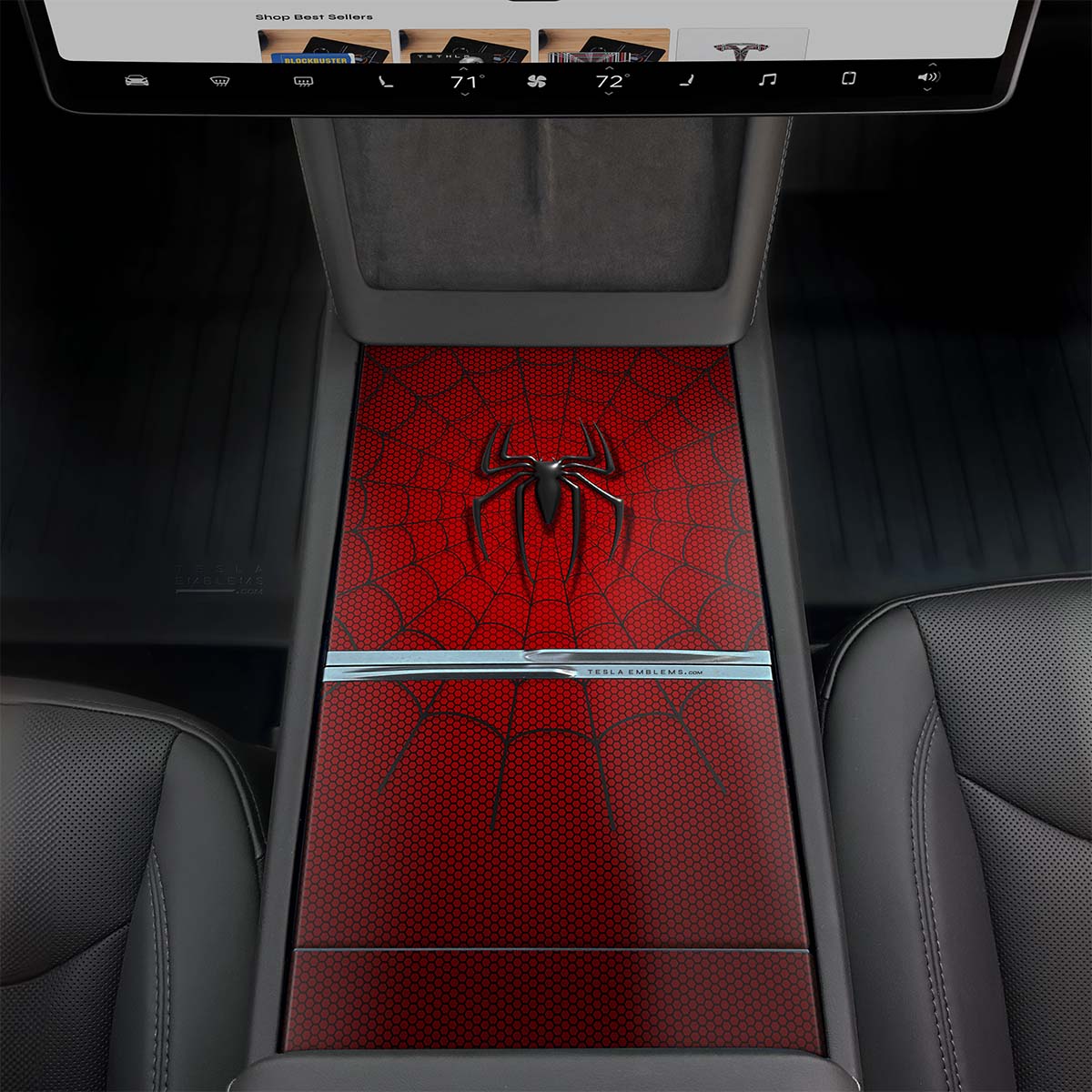 Spidey Senses | Tesla Center Console Wrap Kit | Model Y 2026