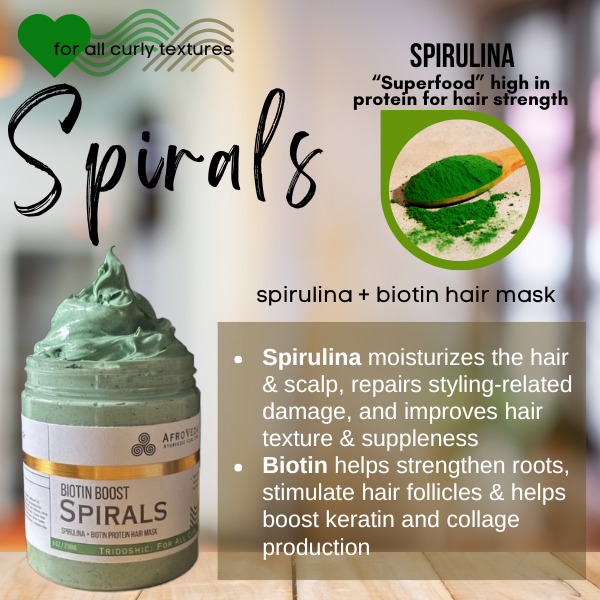 Spirals: Spirulina + Biotin Protein Hair Mask