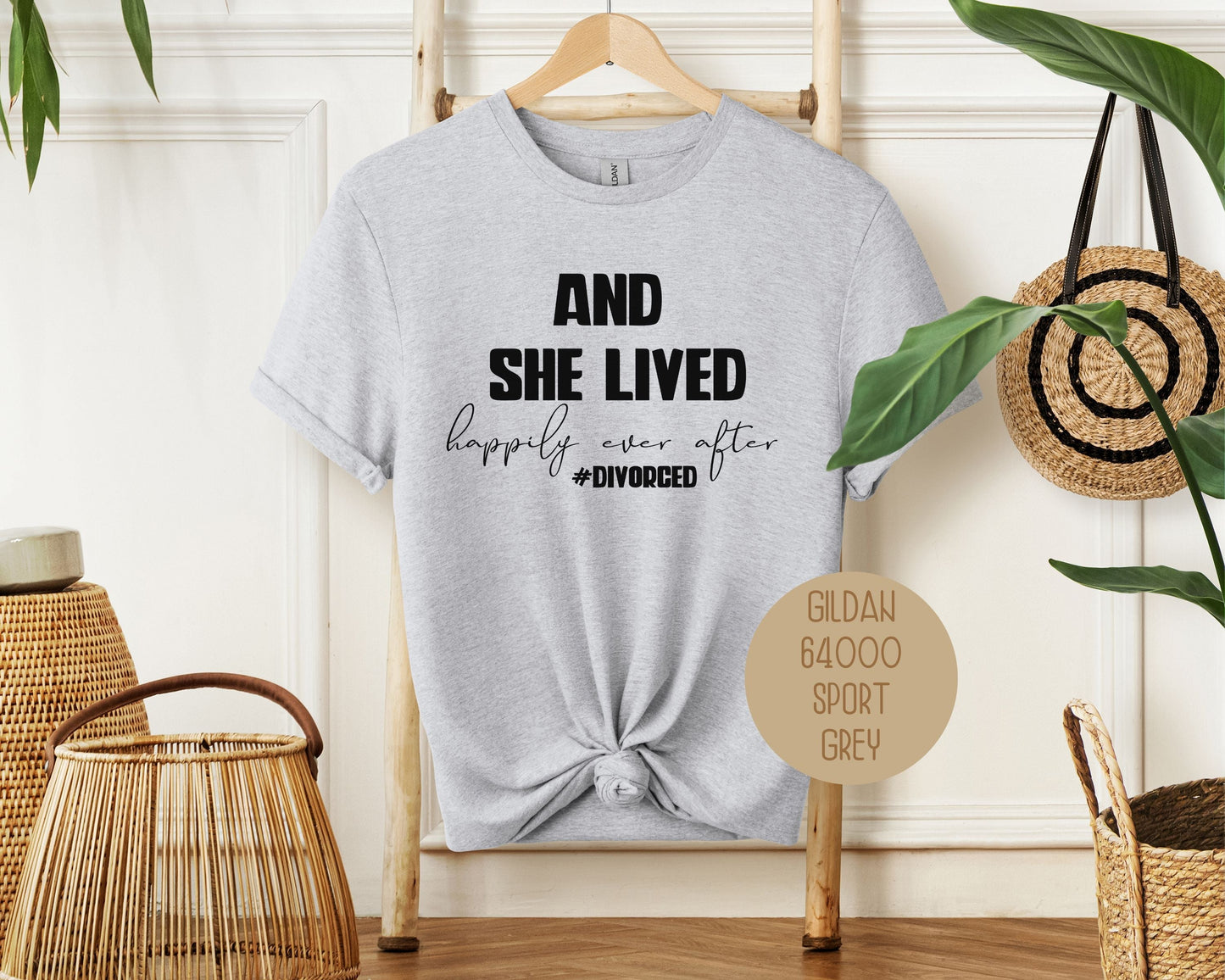 And She Lived Happily Ever After Divorce Party Shirt-10