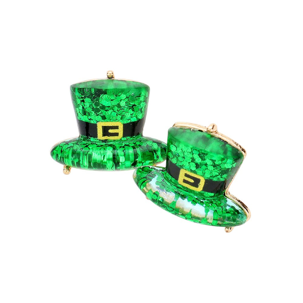 St  Patrick's  Day Leprechaun Hat Stud Earrings