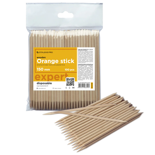 STALEKS PRO ORANGE STICK FOR MANICURE WOODEN 150 MM 100 PCS DOS-10/100 - STALEKS™