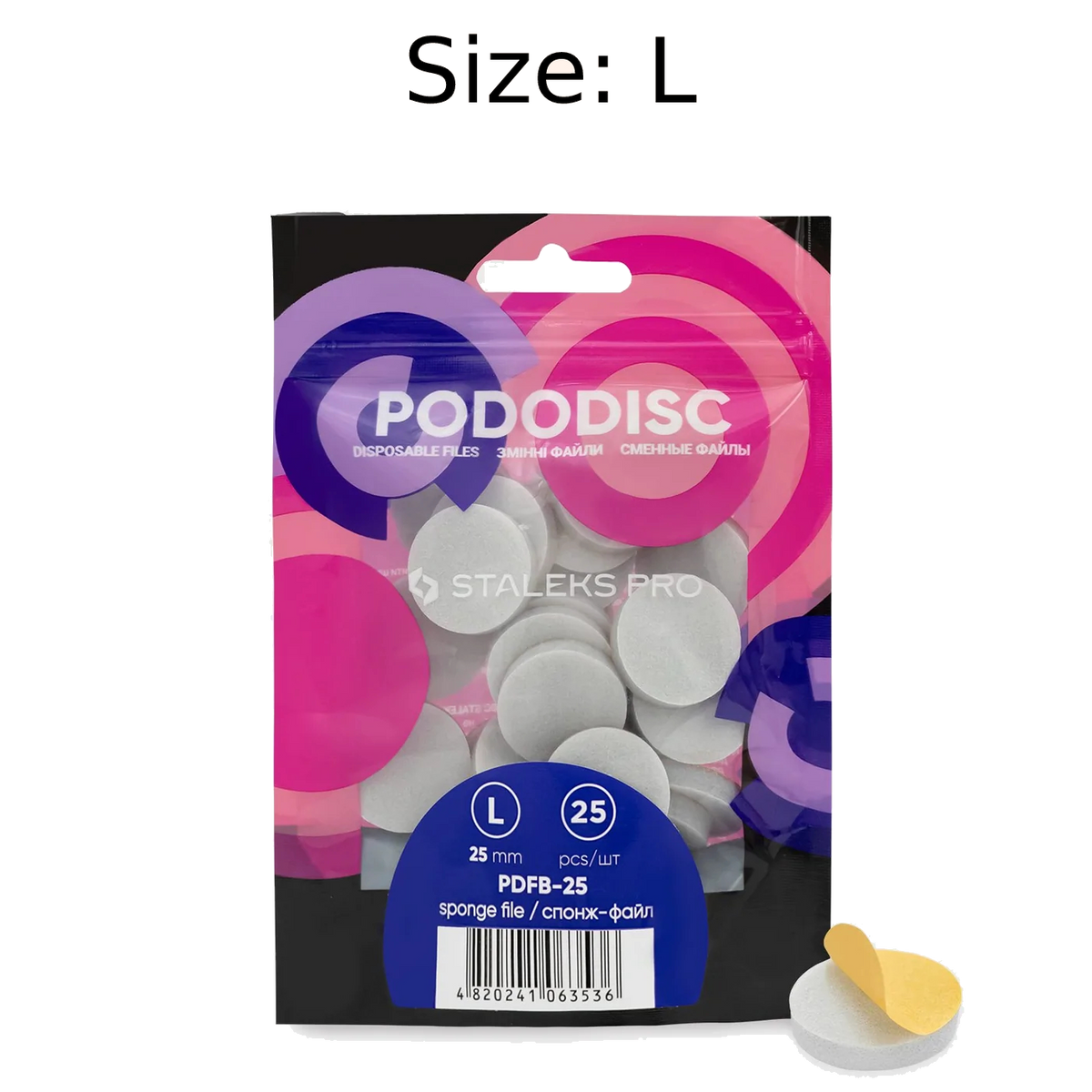 STALEKS PRO PODODISC DISPOSABLE DISC FILES SPONGES FOR PEDICURE 25 PCS PDFB- STALEKS™