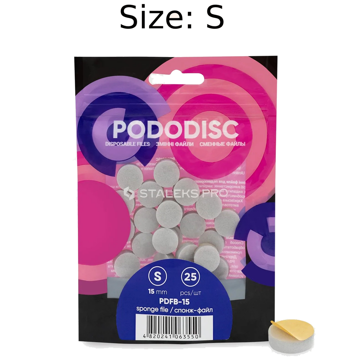 STALEKS PRO PODODISC DISPOSABLE DISC FILES SPONGES FOR PEDICURE 25 PCS PDFB- STALEKS™